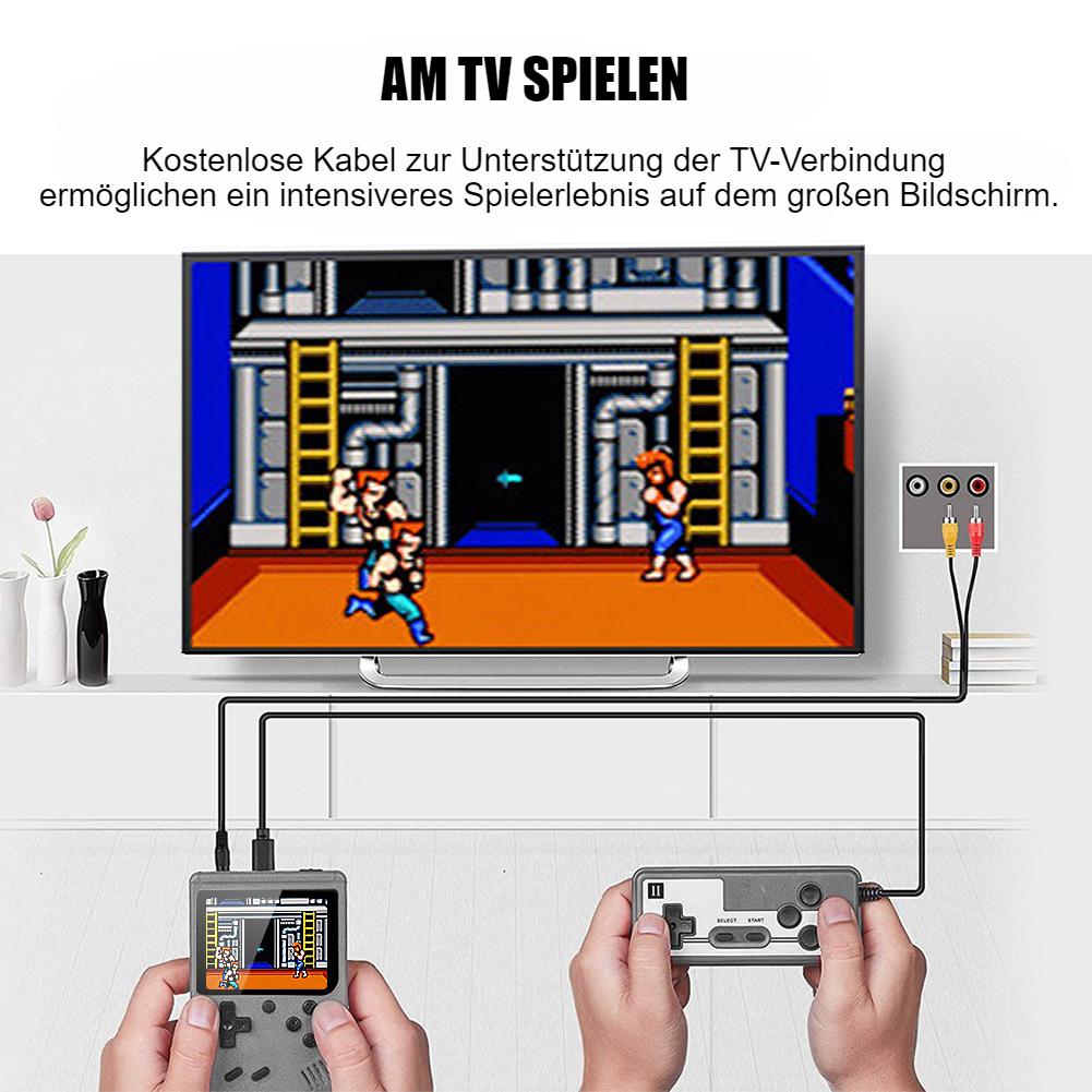 Gameboy Retro Konsole – Tragbare 8‑Bit Spielkonsole mit 500 Spielen und 3.0" LCD für Kinder